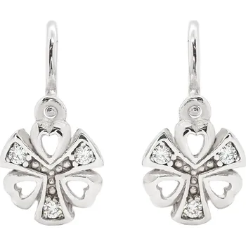 Náušnice Dětské náušnice z bílého zlata s kameny 7452390010084907