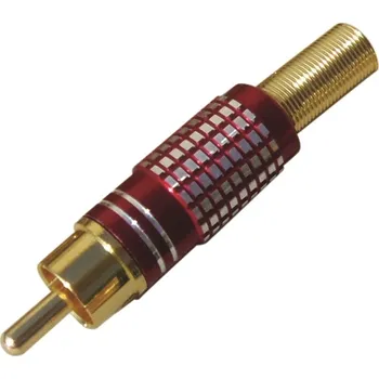 Elektrický konektor RCA konektor červený metal KC02M