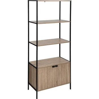 regál Regál se skříňkou a policemi v dekoru dub ALIA II