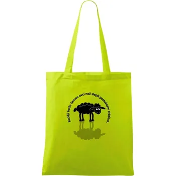 Raši budu černá ovce (Hana-creative) - Taška bavlněná - 42 x 38 cm ( Limetková )