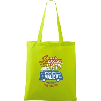 Team Surfer 1980 - Taška bavlněná - 42 x 38 cm ( Limetková )