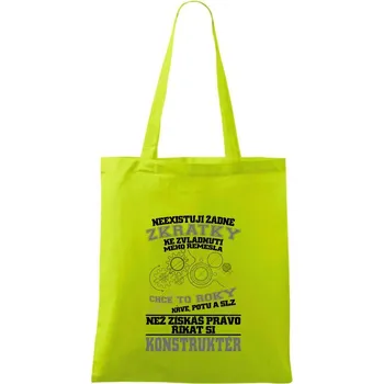 Konstruktér zkratky - Taška bavlněná - 42 x 38 cm ( Limetková )