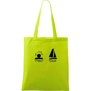 Problem solved - plachetnice - Taška bavlněná - 42 x 38 cm ( Limetková )