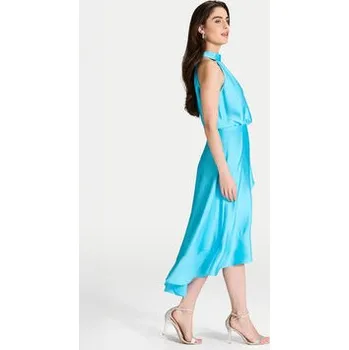 Dámské šaty Swing Koktejlové šaty 5AH04500 Modrá Regular Fit 36