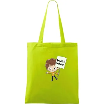 Skvělý brácha chlapeček - Taška bavlněná - 42 x 38 cm ( Limetková )