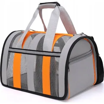 přepravka pro zvíře VELKÁ PEVNÁ CESTOVNÍ TAŠKA PŘEPRAVKA PRO KOČKU A PSA KRÁLÍKA ZVÍŘAT, ŠEDÁ