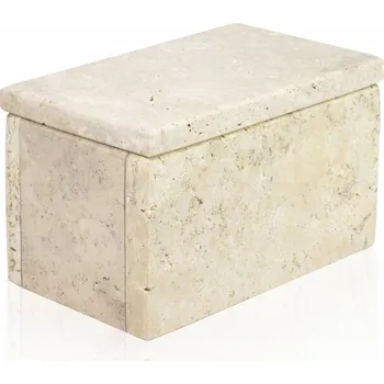 Úložný box Krabička Z KAMENE šperkovnice z přírodního travertinu, elegantní úložný box