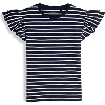 GATE Bavlněné proužkované tričko s volány 7Y 425-0445/793