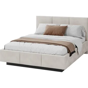 Postel Čalouněná postel AVEIRO 120x200 s kovovým zdvižným roštem PARIS KRÉMOVÁ