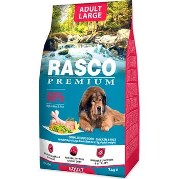 Krmivo pro psa Krmivo Rasco Premium Adult Large kuře s rýží 3kg