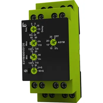 Relé TELE RELÉ MONITOROVACÍ E3YM400VSY20 1F NEBO 3F MULTIFUNKČNÍ MONITOROVÁNÍ VÝPADKU FÁZE ASYMETRIE A SLEDU FÁZÍ 2 CO 1341408