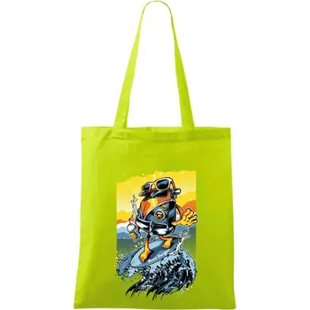 Nákupní taška Surfující VAN - Taška bavlněná - 42 x 38 cm ( Limetková )