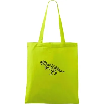 Tyranosaurus geometrie - Taška bavlněná - 42 x 38 cm ( Limetková )