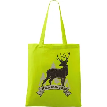 Deer rib - Taška bavlněná - 42 x 38 cm ( Limetková )