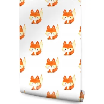 Fototapeta Tapeta do dětského pokoje roztomilé lišky zvířata