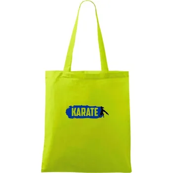 Karate nápis - Taška bavlněná - 42 x 38 cm ( Limetková )
