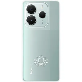 Pouzdro na mobilní telefon Silikonové pouzdro iSaprio - Xiaomi Redmi Note 14 5G - čiré - Lotos (Odolný silikonový kryt, obal, pouzdro iSaprio - Xiaomi Redmi Note 14 5G - čiré - Lotos - skvělá ochrana a pružnost, stylový UV potisk, lehkost, tiskne se v České republice)