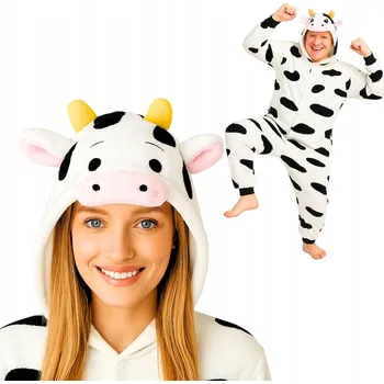 Karnevalový kostým Pyžamo Overal Kigurumi Kostým Přeoblečení Kráva XL: 175-185 cm