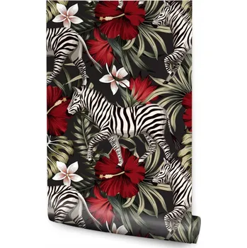 Fototapeta Tapeta do Ložnice ZEBRA Tropické Rostliny Příroda