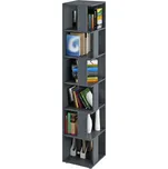 Rohový regál KORIND - grafit - SLEVA 3% s kodem radost25