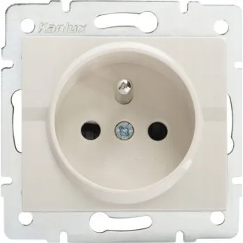 Elektrická zásuvka Kanlux béžová nástěnná Elektrická Zásuvka