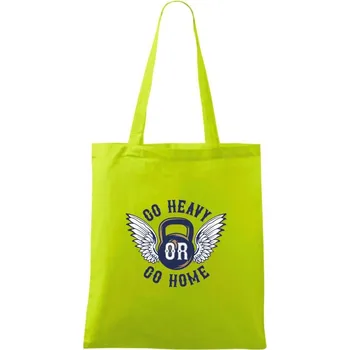 Go heavy go home - Taška bavlněná - 42 x 38 cm ( Limetková )