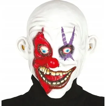 Karnevalová maska Maska na obličej Guirca GU2397 latexová klaun bílý