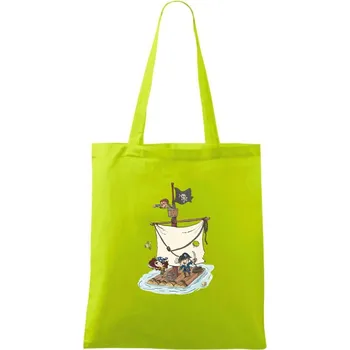 Pirátská posádka - Taška bavlněná - 42 x 38 cm ( Limetková )