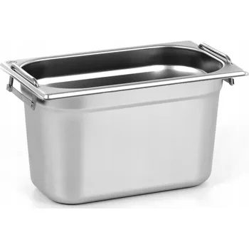 Dóza na potraviny NÁDOBA GN 1/4 150 MM NEREZOVÁ OCEL GASTRONOMICKÉ ÚCHYTKY 3.7 L TECHNICA