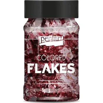 Výtvarná barva Pentart Barevné fóliové vločky PENTART 100 ml RŮŽOVÁ