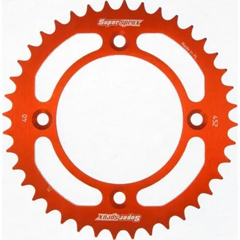 Řetězová sada pro motocykl Hliníková řetězová rozeta SUPERSPROX RAL-452:40-ORG oranžová 40 zubů, 415