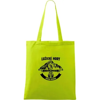 Lužické hory křížem krážem - Taška bavlněná - 42 x 38 cm ( Limetková )