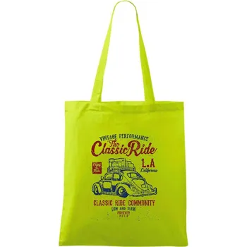 The Classic Ride - Taška bavlněná - 42 x 38 cm ( Limetková )
