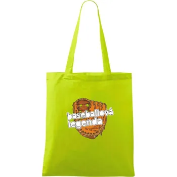 Baseballová legenda - Taška bavlněná - 42 x 38 cm ( Limetková )