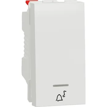 vypínač a zásuvka SCHN UNICA N SPÍNAČ S ORIENT. KONTR. Č.1/0SO SYMBOL ZVONEK 1M BÍLÉ NU310618CN