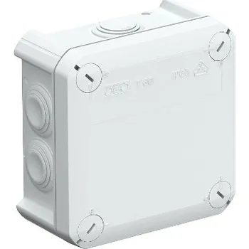 Elektroinstalační krabice Krabice odbočná OBO T60 násuvné těsnění, bez svorek, 960STC 100x100x48mm odolná proti šíření plamene, šedá 2007339