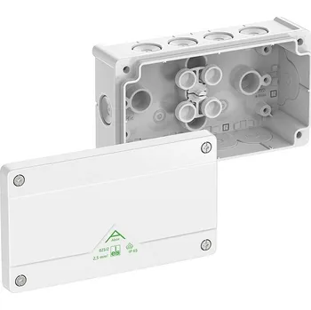 SPE ABOX 025/2-L/W NEW KRABICE NA OM. PRÁZDNÁ DVOJITÁ IP66 BÍLÁ 152X87X52MM 80210201
