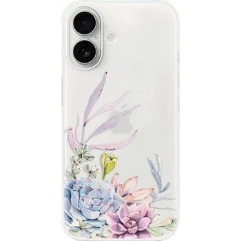 Pouzdro na mobilní telefon Silikonové pouzdro iSaprio - Apple iPhone 16 - Succulent 01 (Odolný silikonový kryt, obal, pouzdro iSaprio - Apple iPhone 16 - Succulent 01 - skvělá ochrana a pružnost, stylový UV potisk, lehkost, tiskne se v České republice)