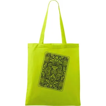 Poker - karta abstraktní - Taška bavlněná - 42 x 38 cm ( Limetková )