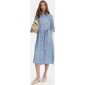 Dámské šaty Max Mara Leisure Košilové šaty Salute 2516221028 Světle modrá Regular Fit 48