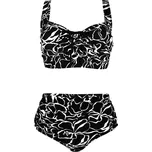 Salma Black dvoudílné plavky pro plnoštíhlé S803 XXL černá