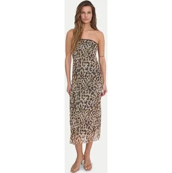 Dámské šaty Noisy May Letní šaty Lesley 27033993 Hnědá Slim Fit L