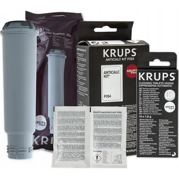 Příprava kávy Sada filtrů Krups KRUPS F08801, odvápňovač Krups F054, KRUPS XS3000 10 Ks