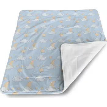 deka Sablio Dětská deka pro miminko Měsíčky, hvězdičky a mráčky - 80x100 cm