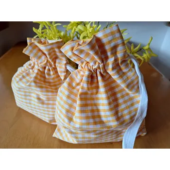 Pytlík kanafas žlutá kostka