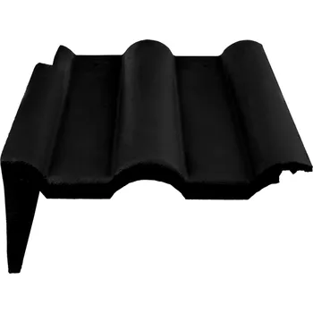 betonová krytina KM BETA Taška okrajová levá KMB BETA Briliant -černá