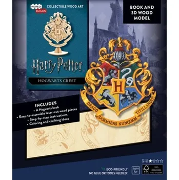 Cizojazyčná kniha Harry Potter Hogwarts Crest 3D Wood Model - Insight Editions