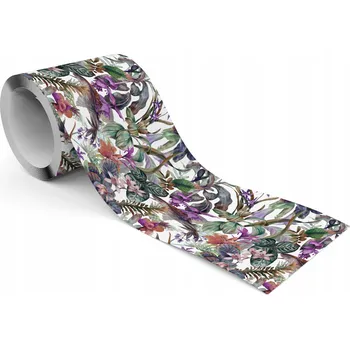 Fototapeta Dekorativní Bordura Bordura na Tapety Tropické LISTY Květiny Džungle