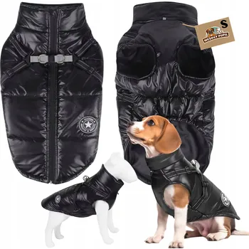 Obleček pro psa Zimní obleček pro psa se SEDÁKEM 2v1 teplá nepromokavá bunda S černá S