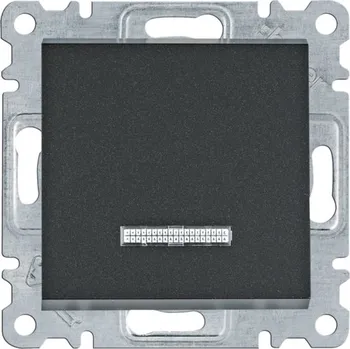 vypínač HAG LUMINA WL0223 PŘEPÍNAČ ŘAZ. 6 S PODSVĚTLENÍM ČERNÁ MAT